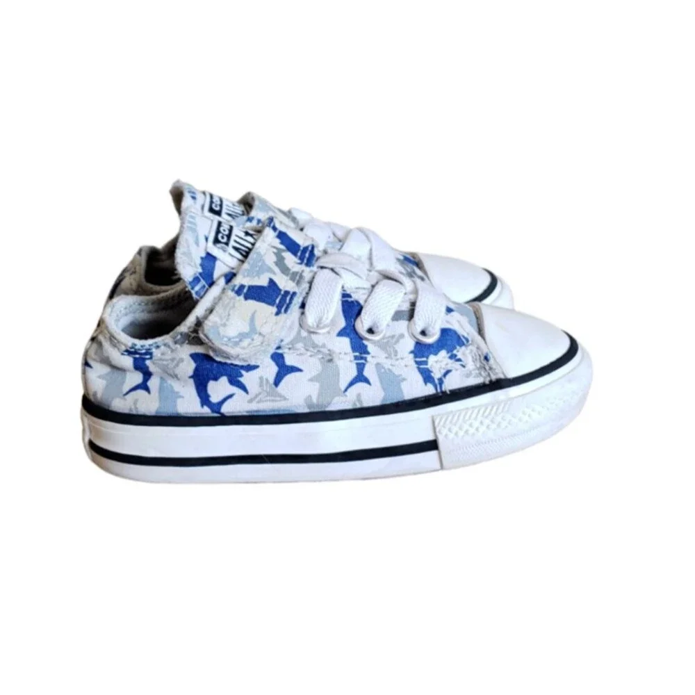 Converse Chuck Taylor All Star Shark Bite 1V Sneakers Toddler Size 5